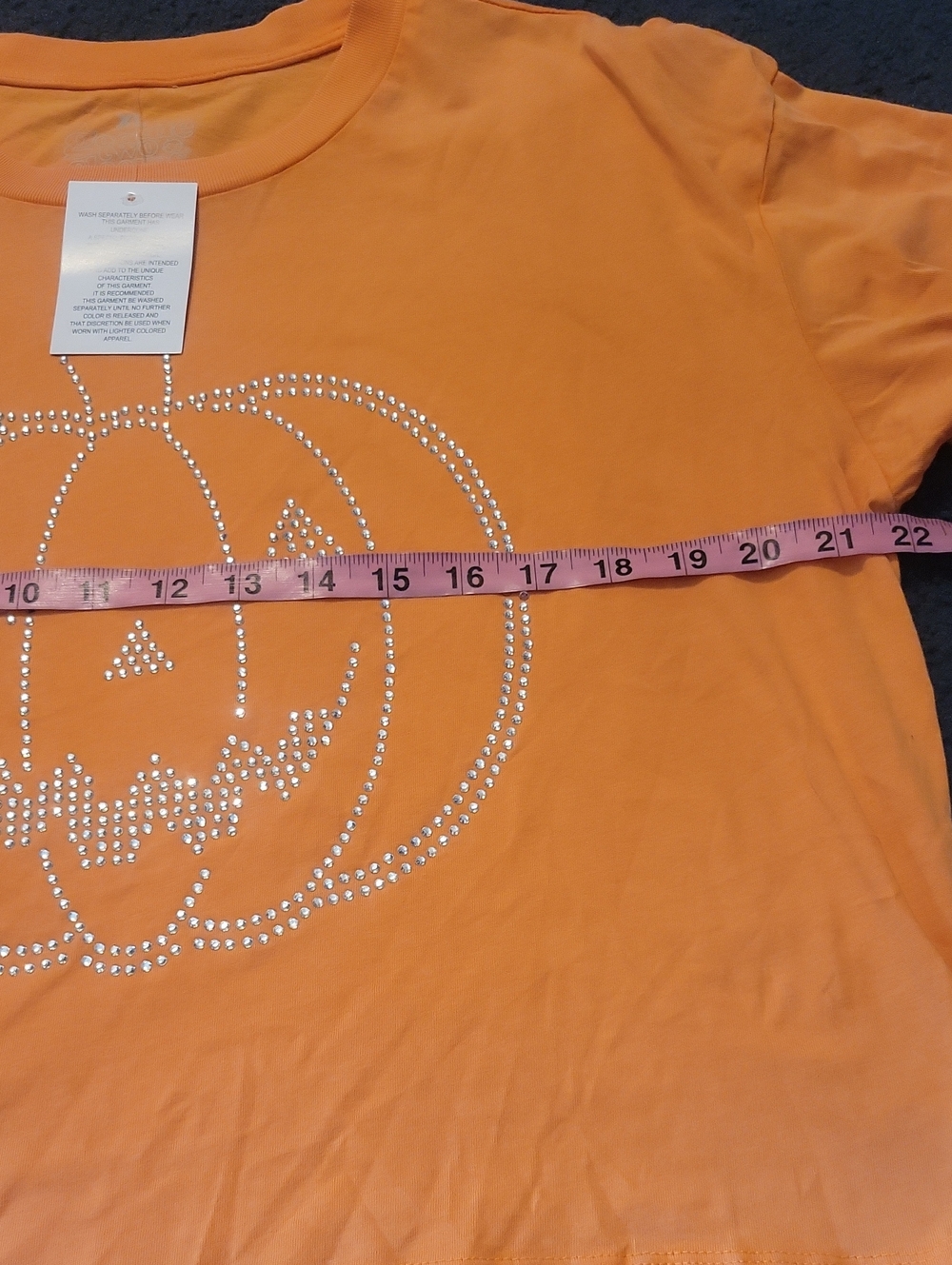 Goodie Two Sleeves Orange Pumpkin Crop Top - Picture 5 of 6